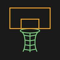 icono de vector de aro de baloncesto