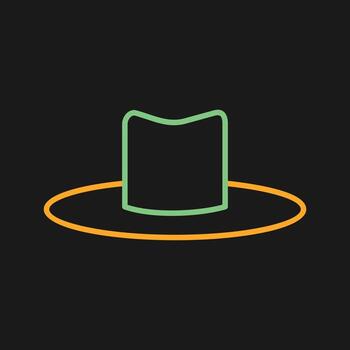 icono de vector de sombrero