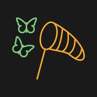 Catching Butterflies Vector Icon