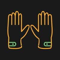 Leather Gloves Vector Icon