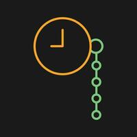 icono de vector de reloj de bolsillo