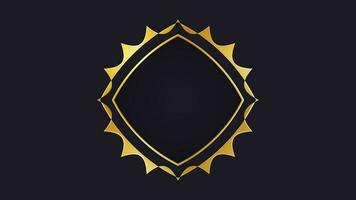 Gold Emblem on Black Background vector