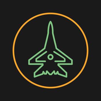 Fighter Plane Vector Icon