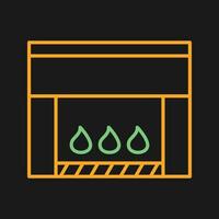 Electric Fireplace Vector Icon