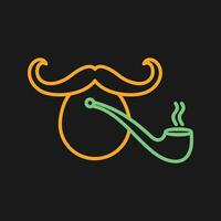 Pirate with Smoking Pipe Vector Icon