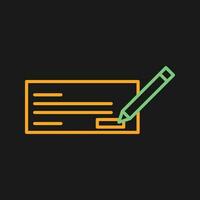 Write Cheque Vector Icon