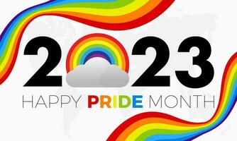 2023 Concept Pride Month transgender community celebration vector template. Diversity, homosexual, rainbow concept banner.