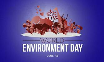 2023 Concept World Environment Day nature ecology protection vector illustration template