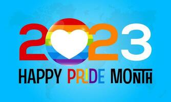 2023 Concept Pride Month transgender community celebration vector template. Diversity, homosexual, rainbow concept banner.