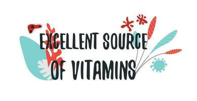 Excellent source of vitamins immune system support vector