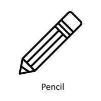 Pencil  vector   outline Icon Design illustration. Work in progress Symbol on White background EPS 10 File