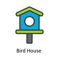 Bird House  vector  Fill  outline Icon Design illustration. Agriculture  Symbol on White background EPS 10 File