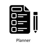 Planner  vector  Solid Icon Design illustration. Time Management Symbol on White background EPS 10 File