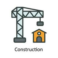 Construction vector  Fill outline Icon Design illustration. Work in progress Symbol on White background EPS 10 File