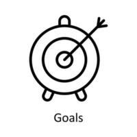 Goals  vector  outline Icon Design illustration. Time Management Symbol on White background EPS 10 File