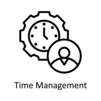 Time Management vector  outline Icon Design illustration. Time Management Symbol on White background EPS 10 File