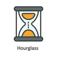 Hourglass  vector Fill outline Icon Design illustration. Time Management Symbol on White background EPS 10 File