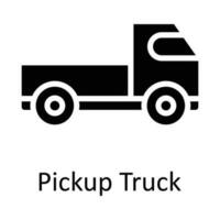 Pickup Truck vector    Solid Icon Design illustration. Agriculture  Symbol on White background EPS 10 File