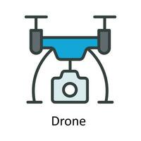 Drone  vector  Fill  outline Icon Design illustration. Agriculture  Symbol on White background EPS 10 File