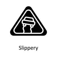 Slippery vector   Solid Icon Design illustration. Work in progress Symbol on White background EPS 10 File