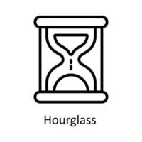 Hourglass  vector   outline Icon Design illustration. Work in progress Symbol on White background EPS 10 File