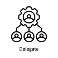 Delegate vector  outline Icon Design illustration. Time Management Symbol on White background EPS 10 File