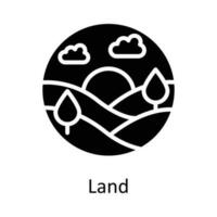 Land vector    Solid Icon Design illustration. Agriculture  Symbol on White background EPS 10 File