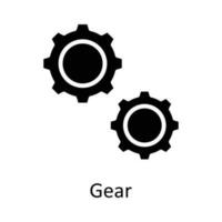 Gear  vector   Solid Icon Design illustration. Work in progress Symbol on White background EPS 10 File