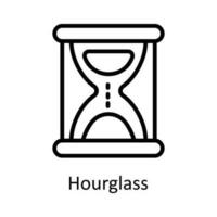 Hourglass  vector  outline Icon Design illustration. Time Management Symbol on White background EPS 10 File