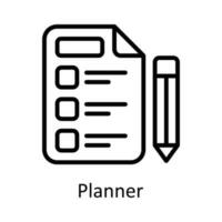 Planner  vector  outline Icon Design illustration. Time Management Symbol on White background EPS 10 File