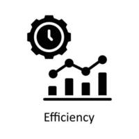 Efficiency vector  Solid Icon Design illustration. Time Management Symbol on White background EPS 10 File