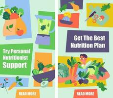 Get best nutrition plan, personal nutritionist vector