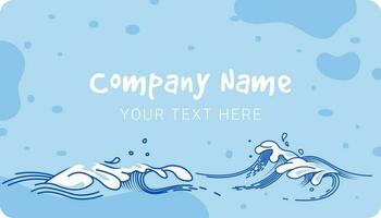 Business card with company name and your text vector