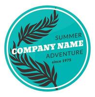 Summer adventure, logotype and company name logo vector