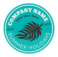 Company name on travel agency logotype, vector