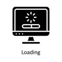 Loading  vector   Solid Icon Design illustration. Work in progress Symbol on White background EPS 10 File