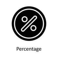 Percentage vector   Solid Icon Design illustration. Work in progress Symbol on White background EPS 10 File