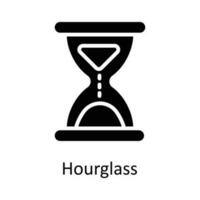 Hourglass  vector   Solid Icon Design illustration. Work in progress Symbol on White background EPS 10 File