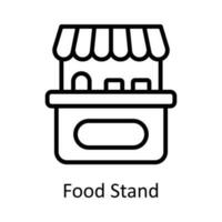 Food Stand vector    outline Icon Design illustration. Agriculture  Symbol on White background EPS 10 File