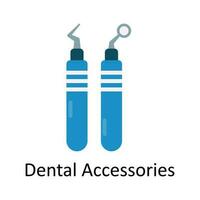 dental accesorios vector plano icono diseño ilustración. médico y cuidado de la salud símbolo en blanco antecedentes eps 10 archivo