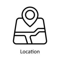 Location vector    outline Icon Design illustration. Location and Map Symbol on White background EPS 10 File