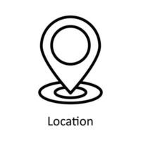 Location  vector    outline Icon Design illustration. Location and Map Symbol on White background EPS 10 File