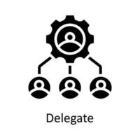 Delegate vector  Solid Icon Design illustration. Time Management Symbol on White background EPS 10 File