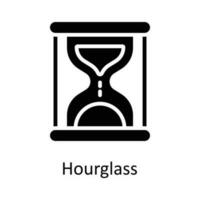 Hourglass  vector   Solid Icon Design illustration. Work in progress Symbol on White background EPS 10 File