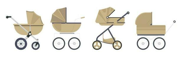 Baby stroller or perambulator, buggy shop vector