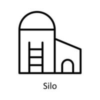 silo vector contorno icono diseño ilustración. agricultura símbolo en blanco antecedentes eps 10 archivo