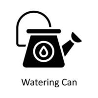 Watering Can vector    Solid Icon Design illustration. Agriculture  Symbol on White background EPS 10 File
