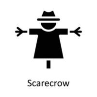 Scarecrow vector    Solid Icon Design illustration. Agriculture  Symbol on White background EPS 10 File