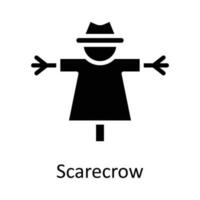 Scarecrow vector    Solid Icon Design illustration. Agriculture  Symbol on White background EPS 10 File