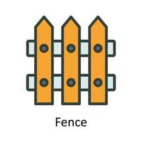 Fence vector  Fill  outline Icon Design illustration. Agriculture  Symbol on White background EPS 10 File